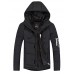 Men's Regular Padded Casual/Daily Solid-Polyester Polypropylene Long Sleeve Hooded Blue / Black