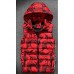 Men's Regular Padded Coat,Simple Casual/Daily Camouflage-Polyester Cotton Sleeveless Hooded Red / Gray / Green