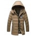 Men's Regular Padded CoatPolyester Solid Long Sleeve