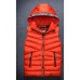 Men's Casual/Daily Simple Coat,Solid Sleeveless Winter Blue / Red / Black / Gray / Orange Polyester