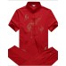 Men's Solid Casual / Sport Set,Rayon Red / White