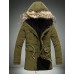 Men's Regular Padded Coat,Polyester Solid Long Sleeve