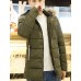 Men's Casual/Daily Simple Coat,Solid Long Sleeve Winter Blue / Black / Green Polyester