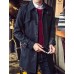 Men's Fashion Classical Solid Single-Breasted Slim Fit Mid-Long Trench;Cotton/Windbreaker/Solid