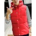 Men's Casual/Daily Simple Coat,Solid Sleeveless Winter Blue / Red / White / Black Polyester