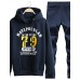 Men's Print / Solid / Camouflage / Letter Casual / Sport Set,Cotton Long Sleeve Black / Blue / GrayD53