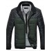 Men's Regular Padded Coat,Polyester Solid Long Sleeve