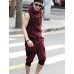 Men's Plus Size Casual Sports Suit,Sleeveless