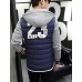 Men's Regular Padded CoatPlus Size / Sports Solid / Color Block / Letter-Cotton / Polyester Polypropylene Long Sleeve Slim Warm Thick